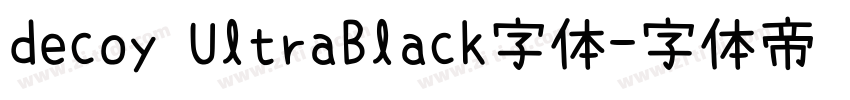 decoy UltraBlack字体字体转换